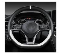 ZhanNuoBHd Cubre Volante Coche para Nissan para X-Trail para Qashqai para March para Serena para Micra para Kicks 2017 2018 2019 Protector para Volante de Coche Funda Volante Coche(White)