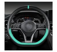 ZhanNuoBHd Cubre Volante Coche para Nissan para X-Trail para Qashqai para March para Serena para Micra para Kicks 2017 2018 2019 Protector para Volante de Coche Funda Volante Coche(Green)
