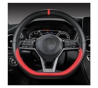 ZhanNuoBHd Cubre Volante Coche para Nissan para X-Trail para Qashqai para March para Serena para Micra para Kicks 2017 2018 2019 Protector para Volante de Coche Funda Volante Coche(Red)