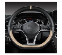 ZhanNuoBHd Cubre Volante Coche Para Nissan X-Trail Qashqai March Serena Micra Kicks 2017 2018 2019 Protector De Volante De Coche Funda Volante Beige