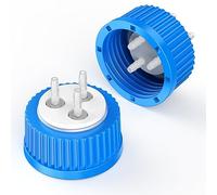 ZHANXUBIO GL45 - Tapa extractora de medios líquidos, tapa de seguridad GL45 con agujeros, tapa de entrega de disolventes VapLock (3 puertos 1/6 pulgadas)