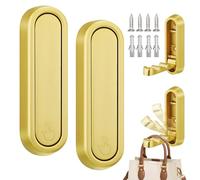 ZHAO GE 2 ganchos plegables de pared para colgar, gancho de pared plegable de aleación de zinc, gancho de pared plegable para colgar abrigos, bolsos, mochilas, toallas, para baño y cocina (dorado)