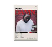 ZHAOART Damn Kendrick Lamar - Póster de álbum musical para habitación, pintura decorativa estética, lienzo, arte de pared, dormitorio, oficina, regalo, 30 x 45 cm, estilo sin marco