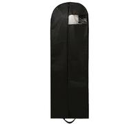 ZHAOBEIK Fundas Ropa Largas para Colgar, Porta Trajes en el Armario, Fbolsas Guardar Ropa Armarios con asa y Ventana Transparente para Vestidos(Black,60x153cm/24x60in)