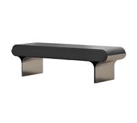 Zhaoj24-05 Banco al pie de la Cama Banco Italiano de Acero Inoxidable for sofá Cama, Ligero, de Lujo, Suave y Largo, for Dormitorio, con Puerta de Alta Gama. Taburete de Cama(Dark Gray)