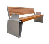 Zhaoj24-05 Banco de Muebles de jardín Banco con Respaldo for jardín, Silla de Acero for Parque, Superficie de Silla de Madera, for balcón al Aire Libre y Ocio Adecuado para Patio, Parque(Pequeño)