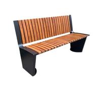 Zhaoj24-05 Banco de Muebles de jardín Banco de Exterior con Respaldo, Estructura de Acero y Superficie de Madera for Sentarse, for jardín, balcón, Patio Adecuado para Patio, Parque