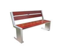 Zhaoj24-05 Banco de Muebles de jardín Silla Doble for Exteriores de Parque, Banco con Respaldo de Madera, Asiento de salón de Acero for jardín y Patio Adecuado para Patio, Parque(Medio)