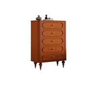 Zhaoj24-05 Cajoneras Cómodas Cómoda de 5 cajones for Dormitorio, cómoda Moderna 48 Pulgadas Alto, organizadores Almacenamiento Madera Mediados Siglo con manijas Metal y Patas Maciza