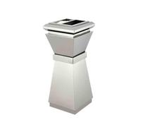 Zhaoj24-05 Cenicero de Cigarrillos Pasillo Pasillo Hotel Club Columna de Ceniza Vestíbulo Exterior Hotel Papelera Vestíbulo Vertical Acero Inoxidable Plata/Dorado Cenicero de pie(Silver)