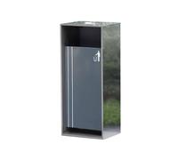 Zhaoj24-05 Cubos de basura para exteriores Cubo de basura acero inoxidable con cenicero for uso doméstico, hotel, comercio y calle