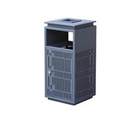 Zhaoj24-05 Cubos de basura para exteriores Papelera de acero inoxidable for exteriores, con diseño calado, for vestíbulo hotel y entrada ascensor(Grey)