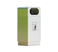 Zhaoj24-05 Cubos de basura para exteriores Papelera de acero inoxidable for exteriores, ideal for zonas públicas interiores y calles