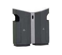 Zhaoj24-05 Cubos de basura para exteriores Papelera metálica creativa for exteriores, ideal for calles, comercios y zonas públicas