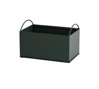 Zhaoj24-05 Estantería Caja de Almacenamiento Libros Multiusos Hierro y Cuero con Asas, Caja organizadora Registros(Green)