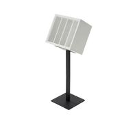 Zhaoj24-05 Estantería Estantería de Madera Creativa Lujo, Ligera y portátil, Estante for CD Minimalista con Soporte Esmalte al Horno Hierro(Blanco)