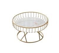 Zhaoj24-05 Estantes de frutas Frutero de alambre metálico con base for mesa centro, bandeja for dulces y aperitivos(Blanco,Pequeño)