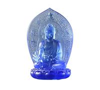 Zhaoj24-05 Estatua de Feng Shui con base de loto, decoración de Buda esmaltada, para el hogar, que ofrece la estatua de la medicina zen, maestro de la medicina, Buda, decoración de escritorio
