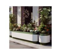 Zhaoj24-05 Macetero con Banco Caja de Flores for Exteriores, combinación Patio con Valla, Cama, Tienda té la Leche, Estante, Canal Comercial Calle