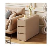 Zhaoj24-05 Mesas auxiliares Aparador de sofá ultraestrecho, Mesa Auxiliar, gabinete Almacenamiento, Lateral for Sala Estar, Simple Moderno al Lado del Lujo Ligero(Khaki)