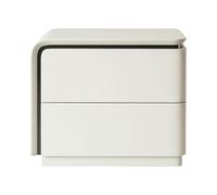 Zhaoj24-05 Mesitas de Noche Mesita de Noche compacta con Dos cajones for dormitorios, Sala Estar, organización Almacenamiento(Blanco,Grande)