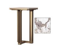 Zhaoj24-05 Pedestal de bonsái Estante for bonsáis con placa de roca lujo y luz, soporte acero inoxidable for suelo, for sala estar for interiores(Grande)