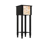 Zhaoj24-05 Pedestal de bonsái Estante francés for bonsáis, mesa auxiliar for sofá de sala estar, for interiores, con cajón, soporte for flores patas altas