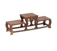 Zhaoj24-05 Pedestal de bonsái Expositor de madera con tallado hueco, soporte for macetas, teteras, jarrones y bonsáis