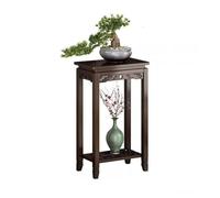 Zhaoj24-05 Pedestal de bonsái Macetero antiguo for balcón y sala de estar, con bonsáis bambú, varios estilos plantas verdes chinas(XS)