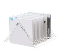 Zhaoj24-05 Soporte para CD Soporte for discos de acrílico transparente, soporte triangular for almacenamiento registros escritorio, for exhibición vinilo, organizador for CD revistas libros