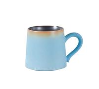 Zhaoj24-05 Tazas de café Juego de 1 taza café azul Mirror Lake, cerámica con textura mate, capacidad 325 ml for leche en la oficina