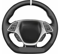 ZHAOKHXFC Funda para Volante Transpirable, Cosida a Mano para Chevrolet Corvette (C7) / Corvette Stingray Chevrolet Z06 Piel de Microfibra