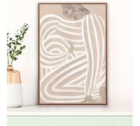 ZHAOLIN Arte abstracto: lienzo de una mujer con vestido blanco. Pósteres e impresiones para sala de estar, biblioteca y decoración (70 x 90 x 3 cm/sin marco).