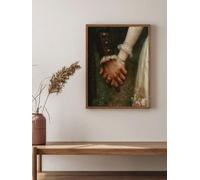 ZHAOLIN Arte de pared vintage Eternal Embrace, melancolía gótica, decoración de biblioteca, impresión en lienzo de estética antigua para decoración del hogar (20 x 30 cm/sin marco)