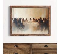 ZHAOLIN Lienzo clásico vintage de la Última Cena, póster religioso cristiano de Jesús y los Doce Apóstoles para decoración del hogar (60 x 90 cm/sin marco)