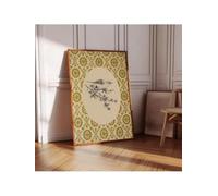 ZHAOLIN Póster de arte de pared vintage con diseño de pájaro abstracto, impresión en lienzo, decoración retro de granja, estilo cottagecore, pintura rústica para dormitorio (70 x 100 cm/sin marco)