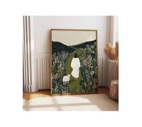 ZHAOLIN Póster de Jesús dejando al Buen Pastor, pintura bíblica, lienzo impreso, arte de pared, imagen para decoración de dormitorio y sala de estar (60 x 90 cm/sin marco)