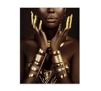 ZHAOLIN Pósteres e impresiones de mujer negra africana, retrato, cuadro sobre lienzo, arte de pared, imágenes para sala de estar, decoración del hogar, 70 x 100 cm, sin marco