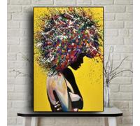 ZHAOLIN Pósteres impresos de mujeres africanas abstractas, pinturas en lienzo, impresiones artísticas de pared y carteles para decoración de sala de estar, mural de cuadro 80x120cm sin marco