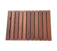 Zhaomi Tarima de Ducha Natural,Tarima Madera, Alfombrilla de SPA de Lujo,Alfombra de Madera de Madera Rectangular,Alfombrilla de Baño Marrón,para Suelo de Baño (80x65cm/31x25.6in)