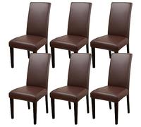 ZhaoQIAN Juego de 2/4/6 Fundas Impermeables de PU for sillas de Comedor: Fundas duraderas for Cocina, Hotel y Restaurante.(Dark Coffee,6pack)