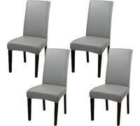 ZhaoQIAN Juego de 2/4/6 Fundas Impermeables de PU for sillas de Comedor: Fundas duraderas for Cocina, Hotel y Restaurante.(Dark Grey,4pack)