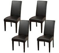 ZhaoQIAN Juego de 2/4/6 Fundas Impermeables de PU for sillas de Comedor: Fundas duraderas for Cocina, Hotel y Restaurante.(Black,4pack)