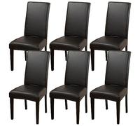 ZhaoQIAN Juego de 2/4/6 Fundas Impermeables de PU for sillas de Comedor: Fundas duraderas for Cocina, Hotel y Restaurante.(Black,6pack)