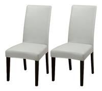 ZhaoQIAN Juego de 2/4/6 Fundas Impermeables de PU for sillas de Comedor: Fundas duraderas for Cocina, Hotel y Restaurante.(Light Gray,2pack)