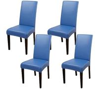 ZhaoQIAN Juego de 2/4/6 Fundas Impermeables de PU for sillas de Comedor: Fundas duraderas for Cocina, Hotel y Restaurante.(Dark Blue,4pack)