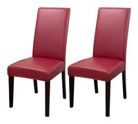 ZhaoQIAN Juego de 2/4/6 Fundas Impermeables de PU for sillas de Comedor: Fundas duraderas for Cocina, Hotel y Restaurante.(Red,2pack)