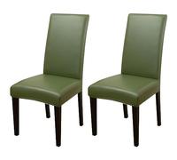 ZhaoQIAN Juego de 2/4/6 Fundas Impermeables de PU for sillas de Comedor: Fundas duraderas for Cocina, Hotel y Restaurante.(Dark Green,2pack)