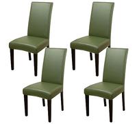 ZhaoQIAN Juego de 2/4/6 Fundas Impermeables de PU for sillas de Comedor: Fundas duraderas for Cocina, Hotel y Restaurante.(Dark Green,4pack)