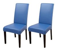 ZhaoQIAN Juego de 2/4/6 Fundas Impermeables de PU for sillas de Comedor: Fundas duraderas for Cocina, Hotel y Restaurante.(Dark Blue,2pack)